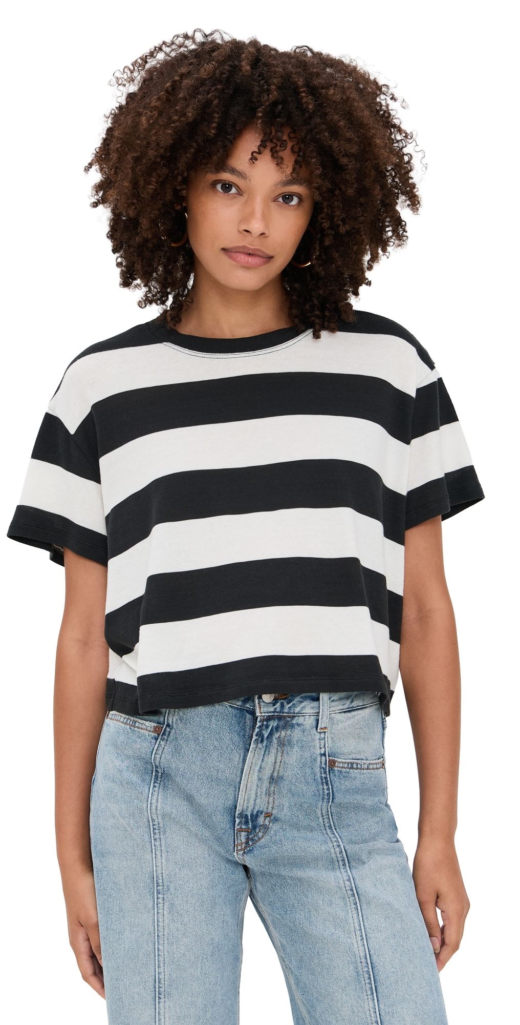 ASKK NY Printed Shrunken Boy Tee Stripe S