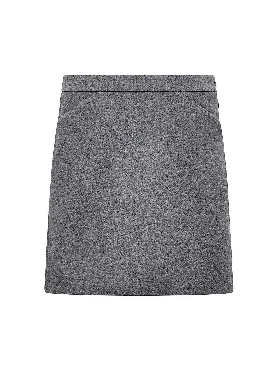 Women's Tailored Mini Skirt - Medium Melange Grey - Size 12