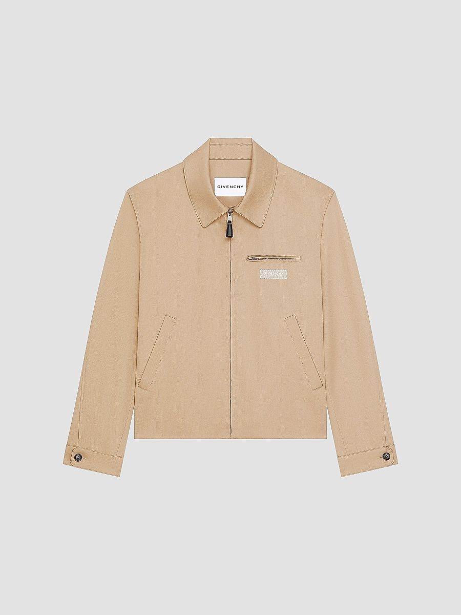 Givenchy Men's Harrington Jacket in Cotton - Beige - Size 46