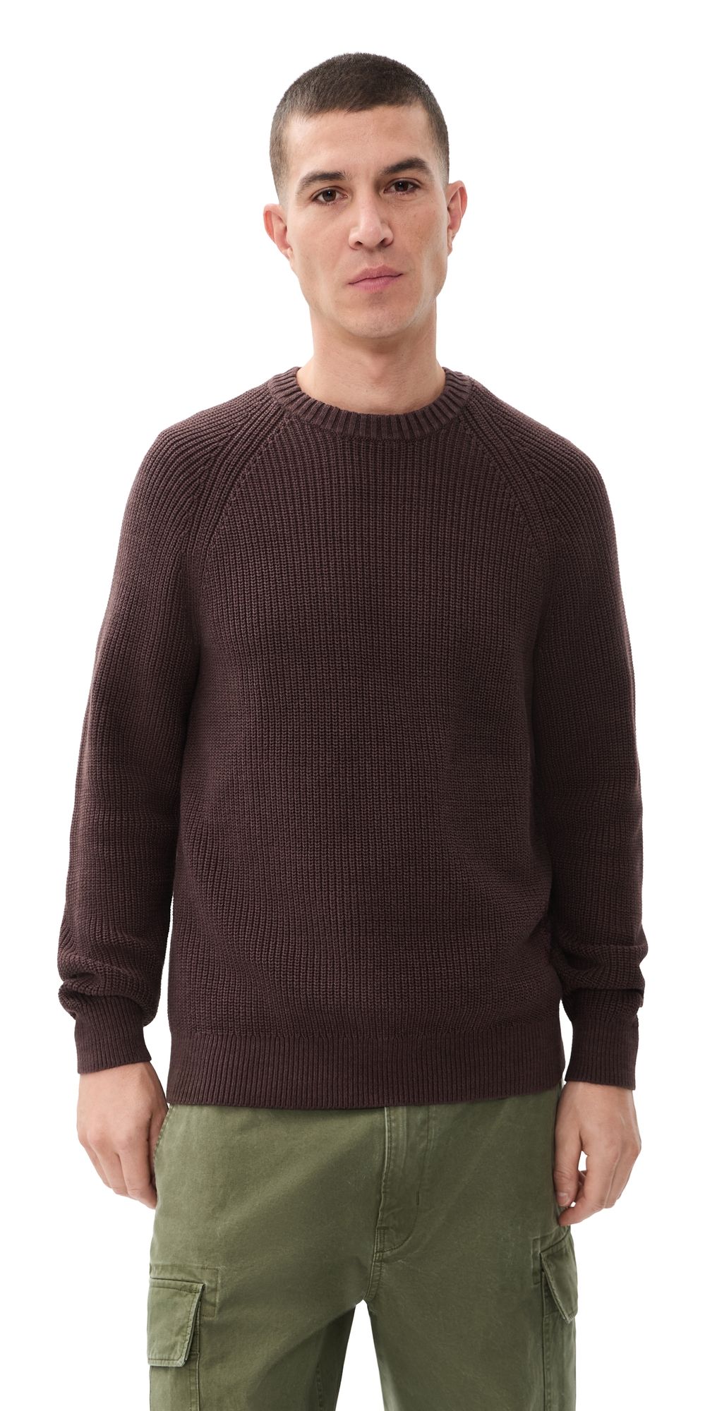 Madewell Fisherman Raglan Crew Raisin Marl XXL