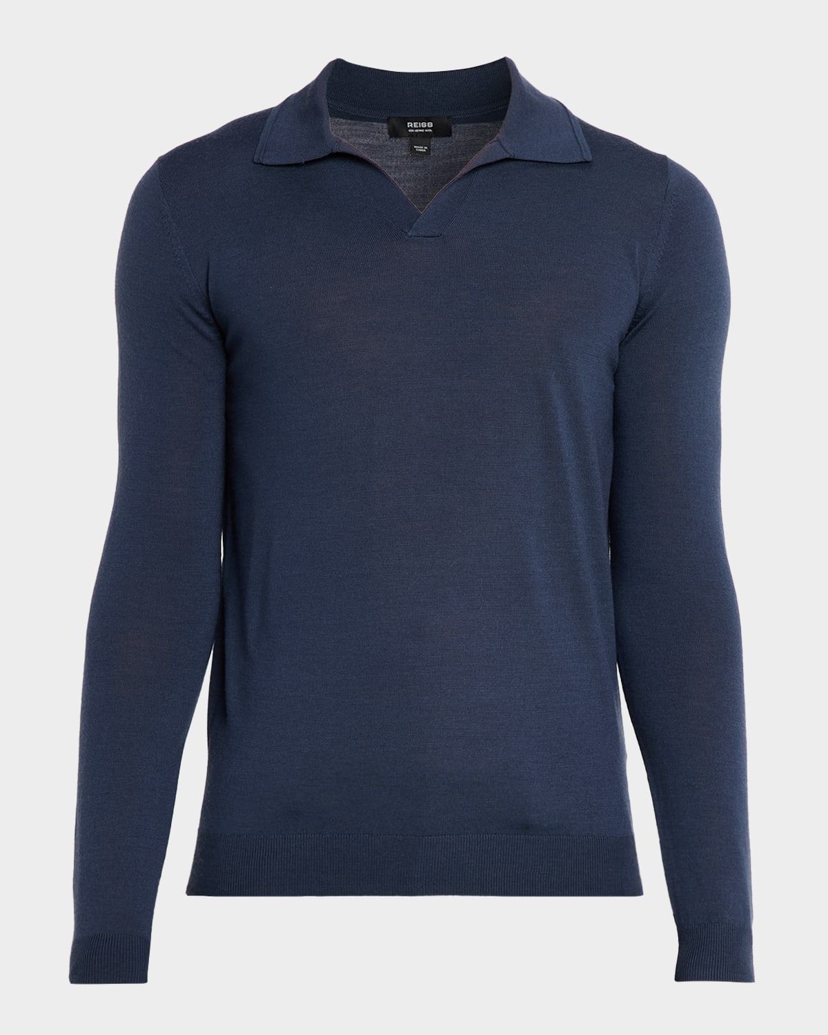 Men & apos;s Milburn Merino Wool Johnny Collar Polo Shirt