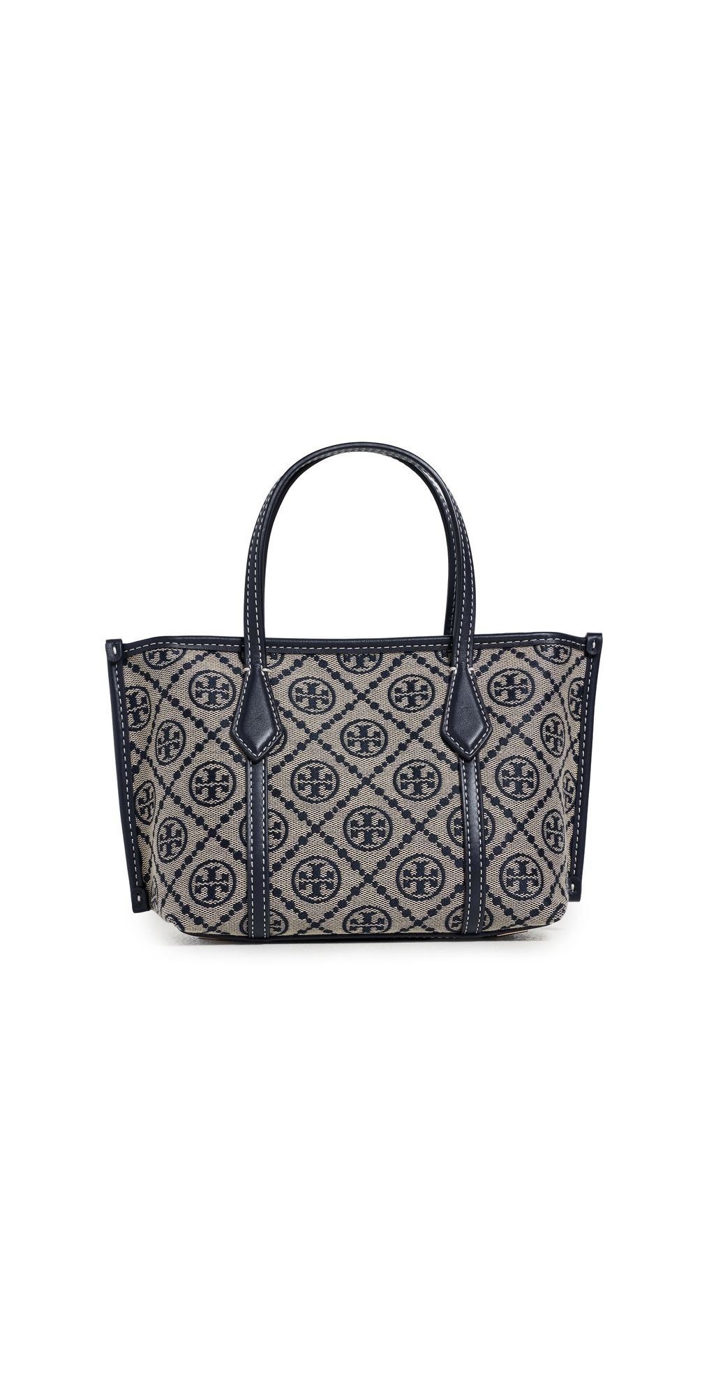 Tory Burch Perry T Monogram Mini Tote Tory Navy One Size