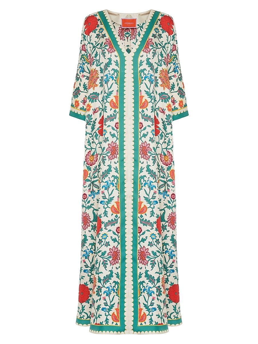Women's Muumuu Dress - Dragonflower Placee Multicolor - Size Small