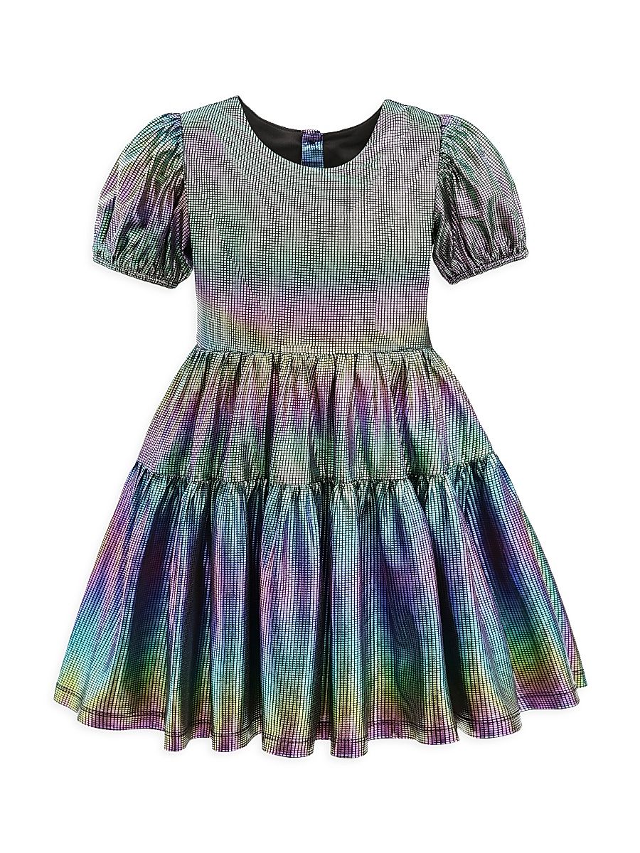 Little Girl's & Girl's Retro Iridescent Dress - Size 10