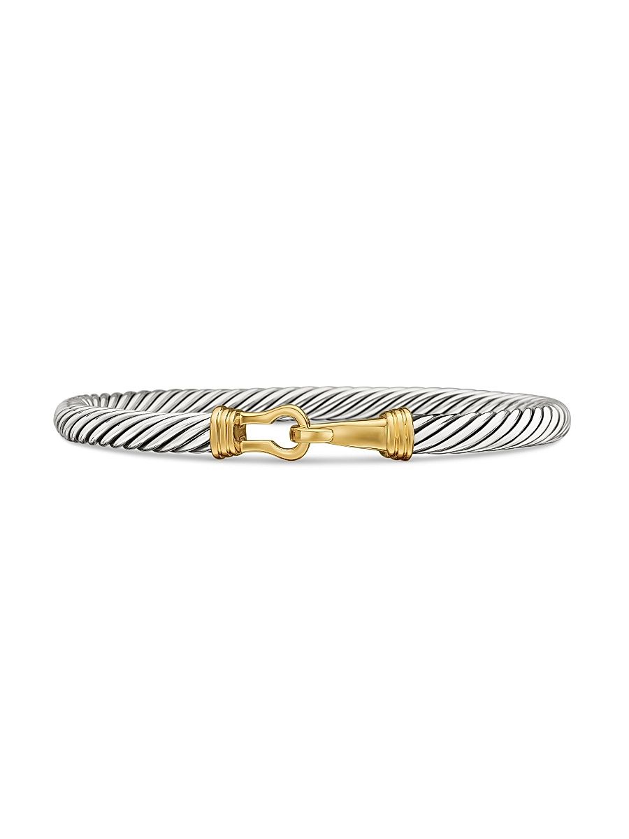 Women's Buckle Classic Cable Bracelet in Sterling Silver - Silver - Size XS