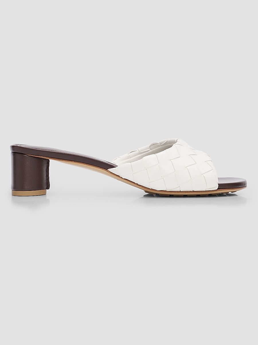 Women's Livia 40MM Leather Mules - Alabaster - Size 9