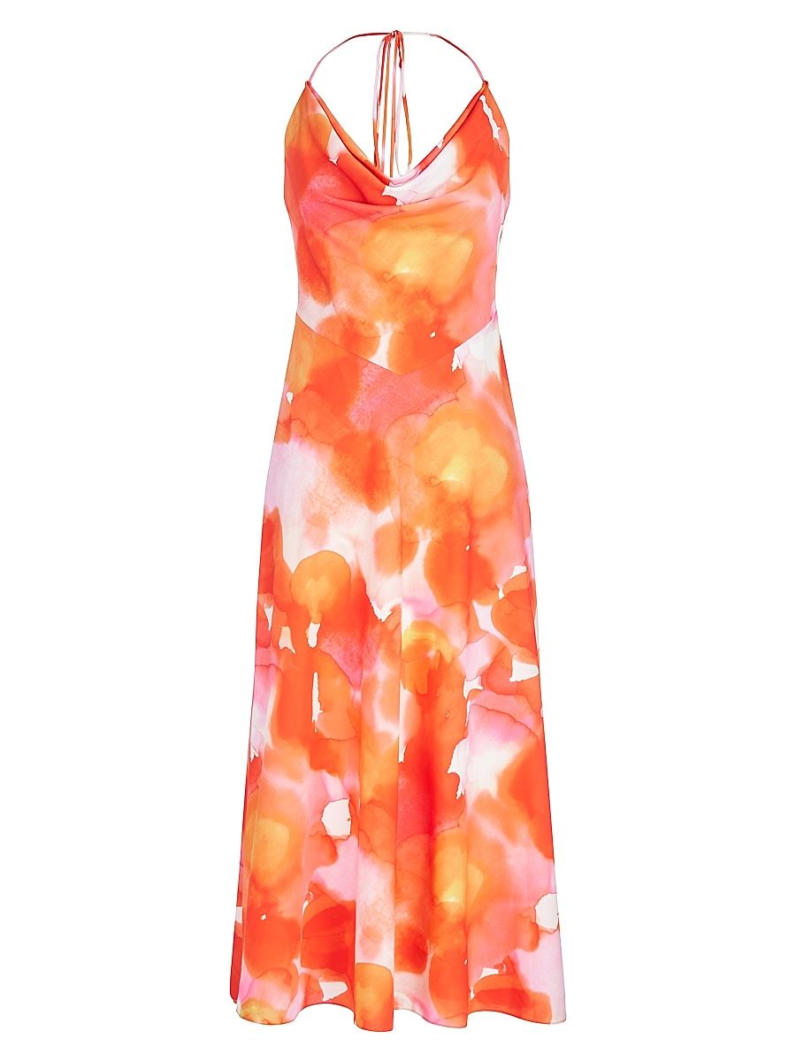 Women's Avni Crepe Dress - Sunset Watercolor Print - Size 6