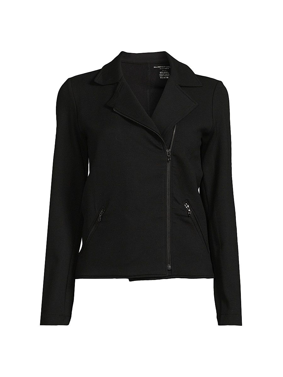 Women's Terry Moto Jacket - Noir - Size XS