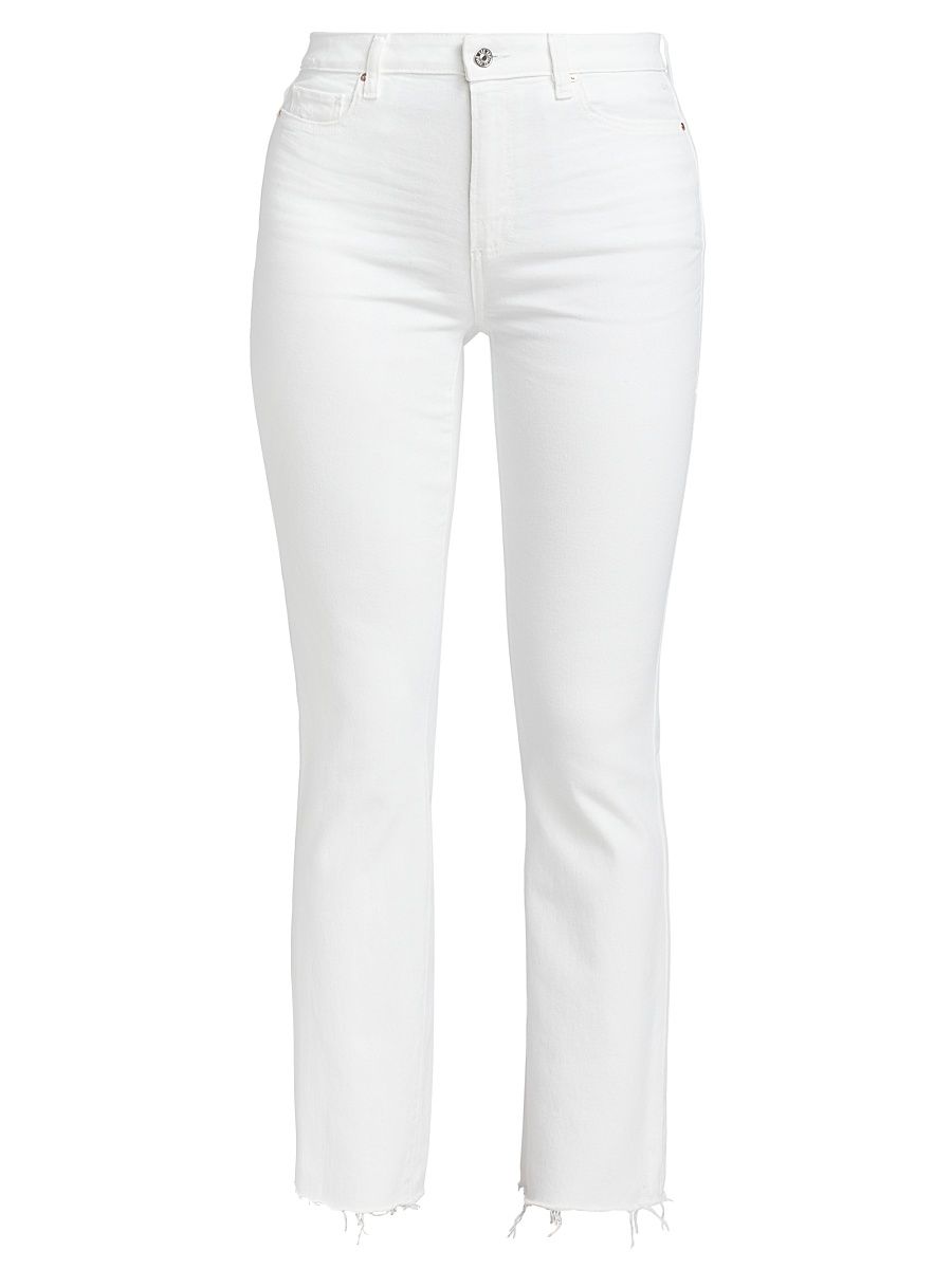 Women's Claudine Flared Ankle-Crop Jeans - Crisp White - Size 32