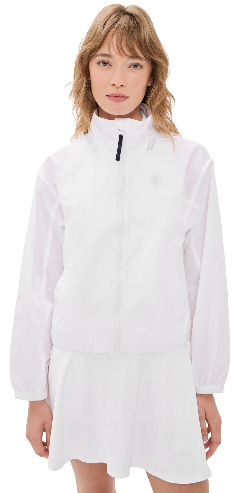RLX Ralph Lauren Mock Neck Windbreaker Ceramic White XS