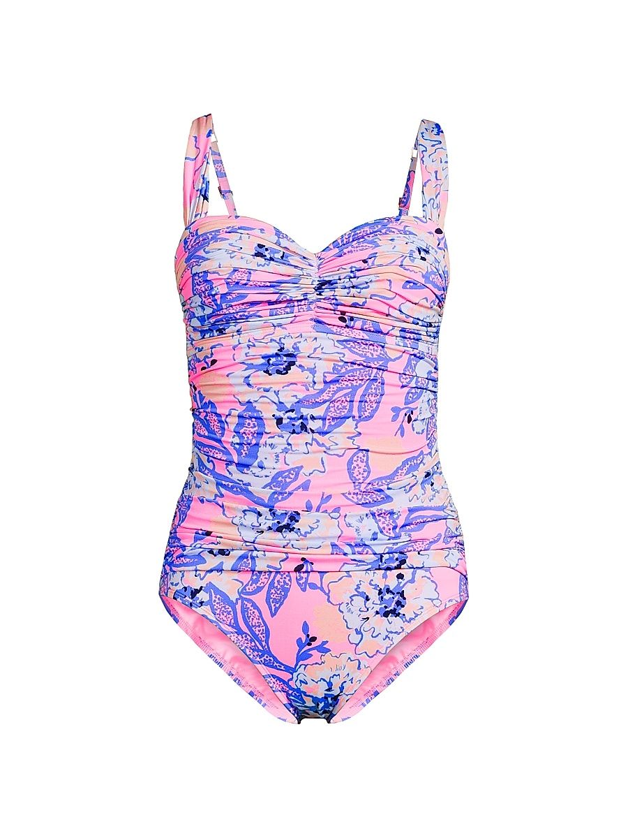 Women's Solaria Ruched One-Piece Swimsuit - Multi Totally Koalafied - Size 8