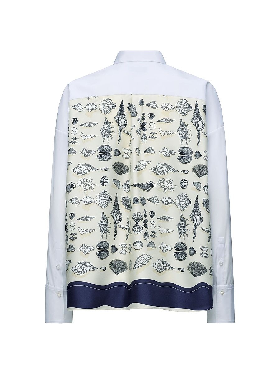 Women's Sirene Scarf Back Shirt - White - Size 16