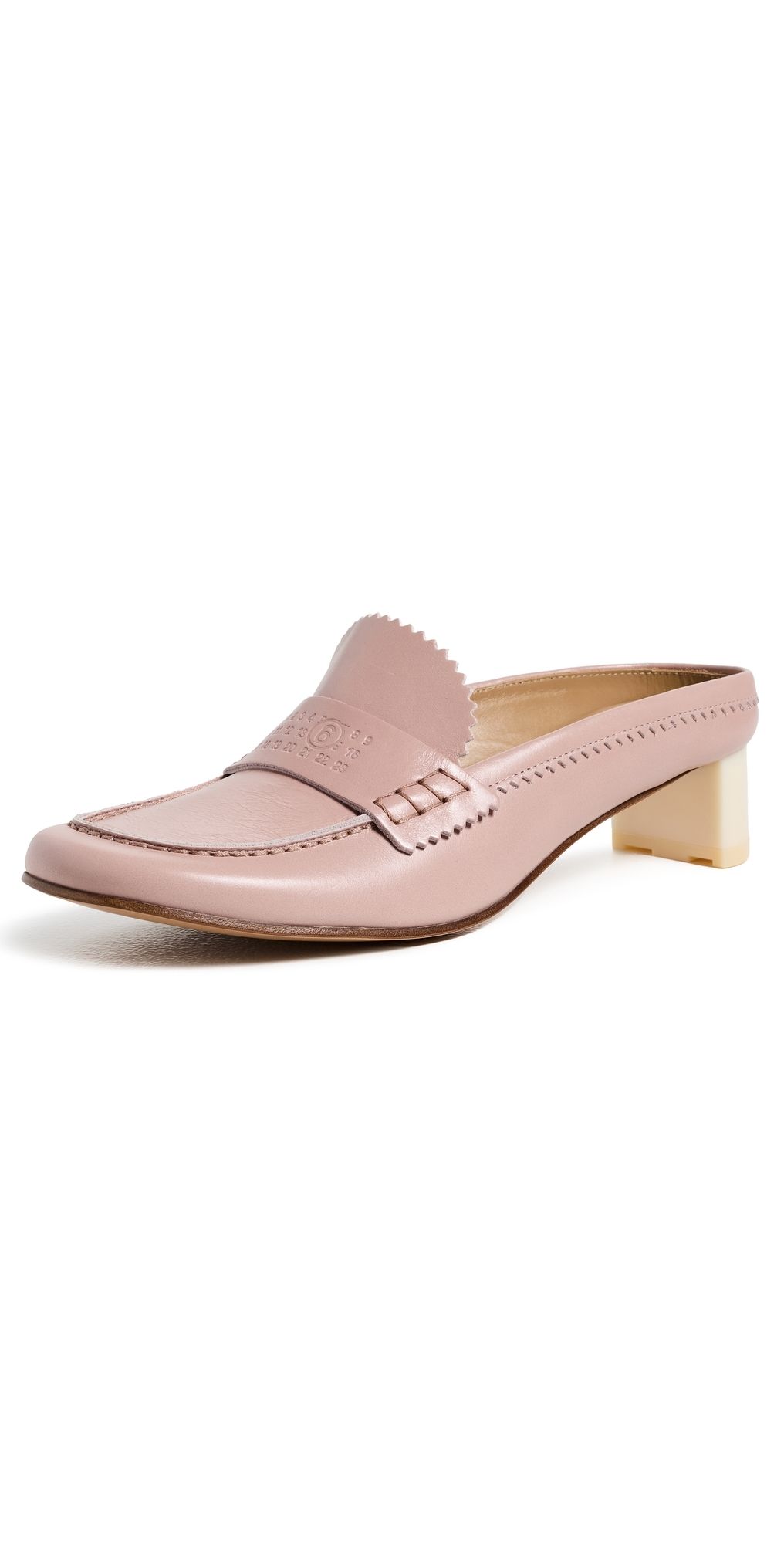 MM6 Maison Margiela Leather Slippers Misty Rose 37.5