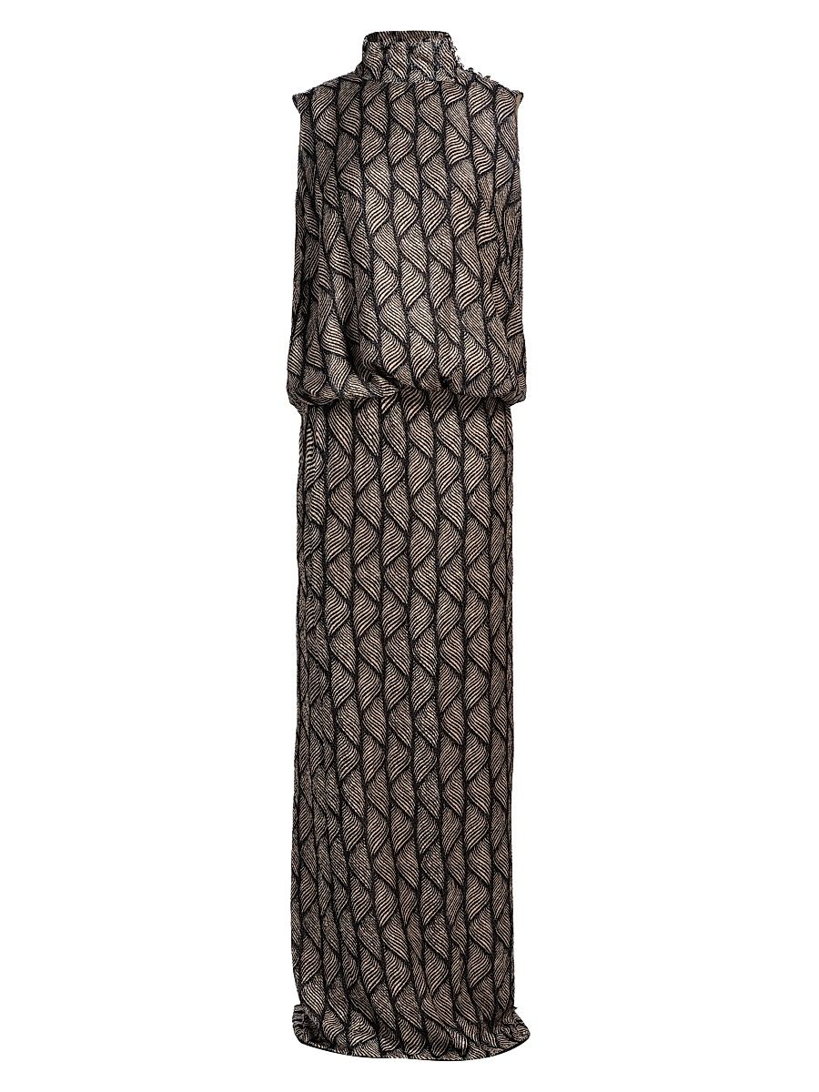 Women's Debo Geometric Drape Gown - Black - Size 6