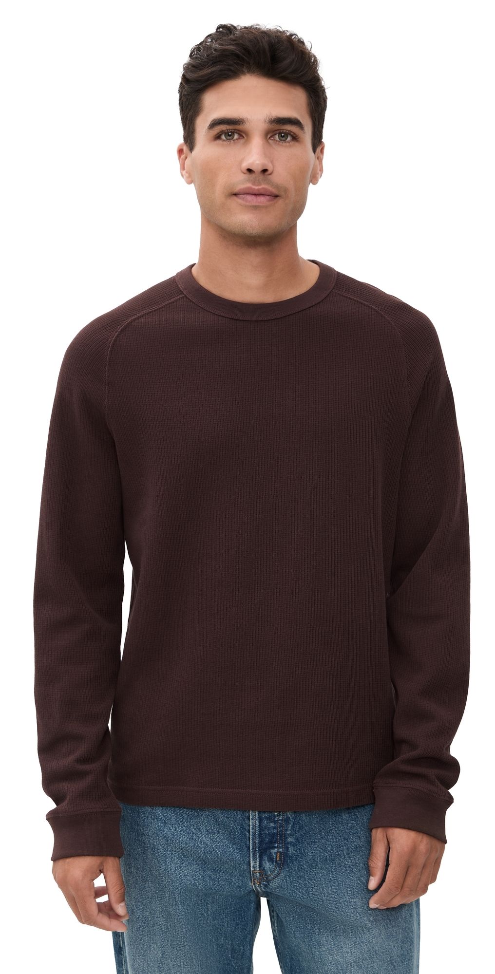 Madewell Thermal Long-Sleeve Tee Coffee Bean M