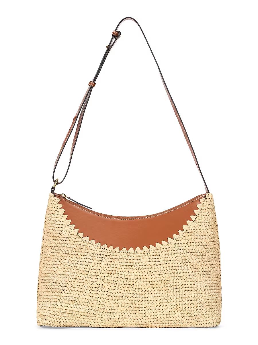 Women's Rowey Raffia Shoulder Bag - Natural Tan