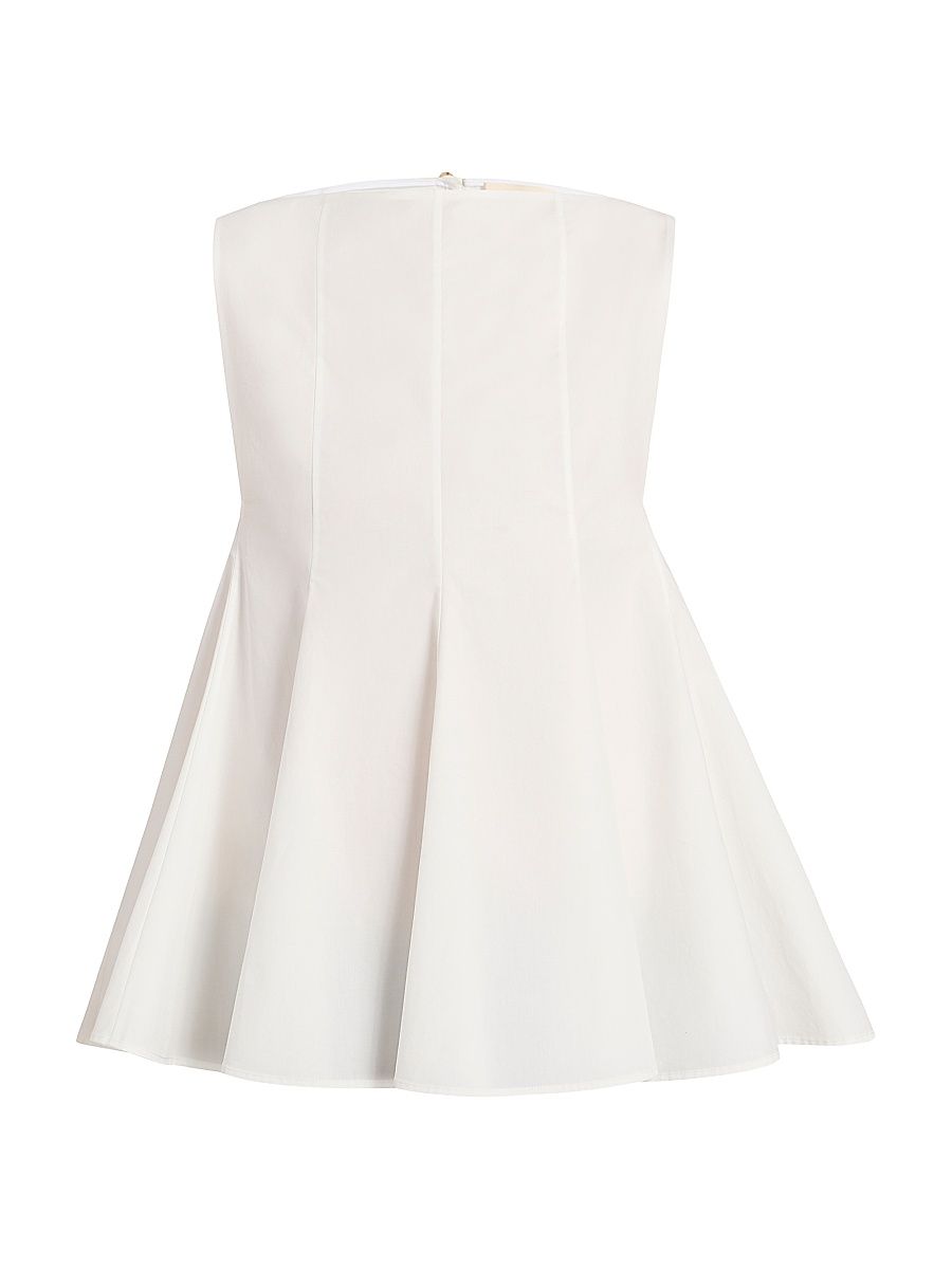 Women's Marita Cotton Peplum Top - Chalk - Size 10