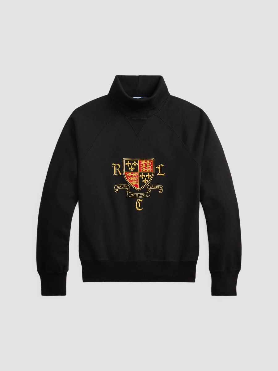 Polo Ralph Lauren Men's Vintage Fleece Turtleneck Sweatshirt - Polo Black - Size XXL