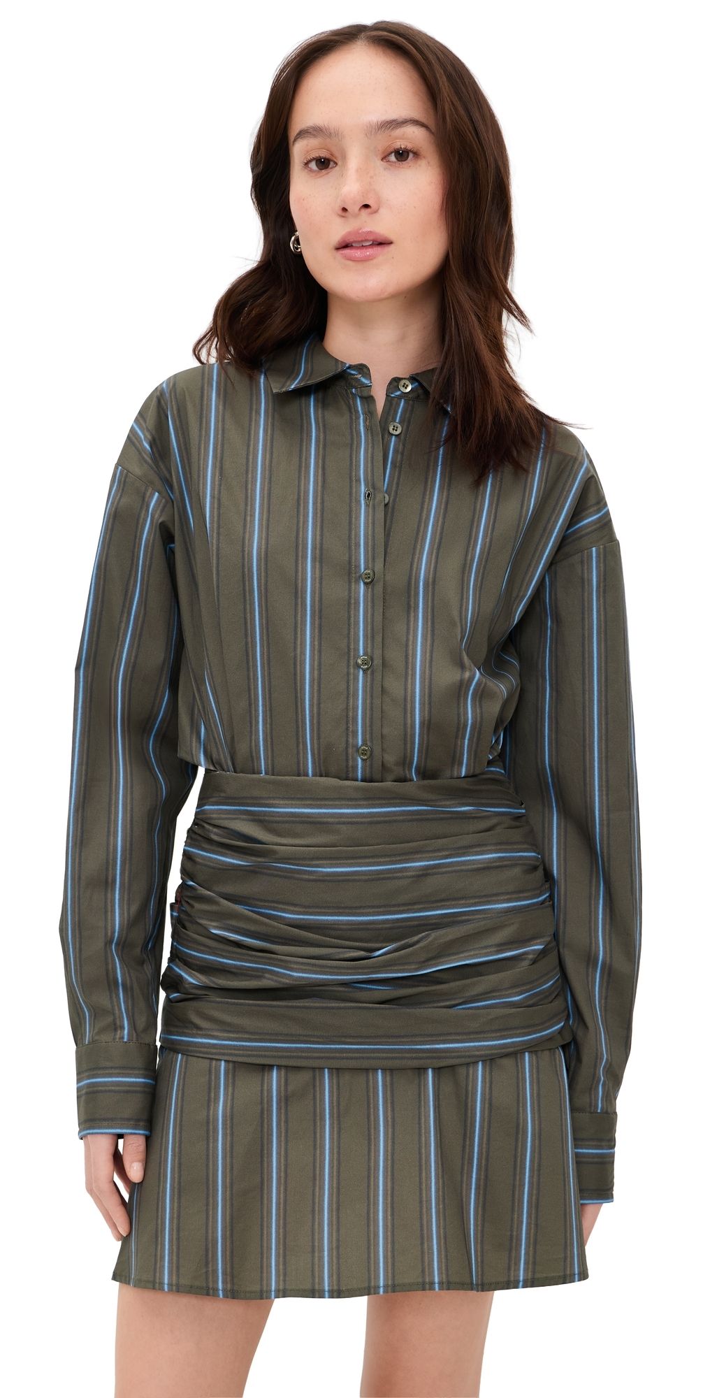 STAUD Indya Mini Dress Huntington Stripe 10