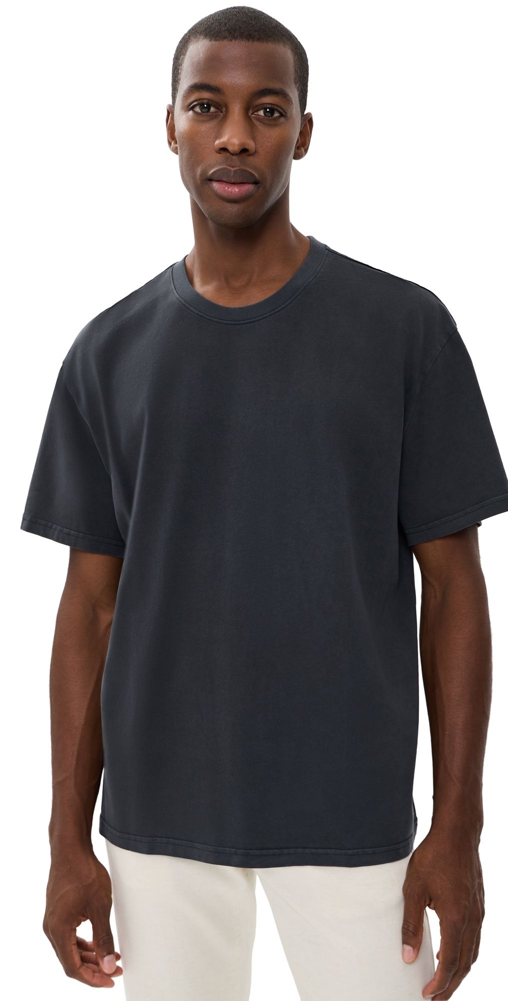 Marine Layer Relaxed Cloud 9 Sueded Jersey Tee Black S