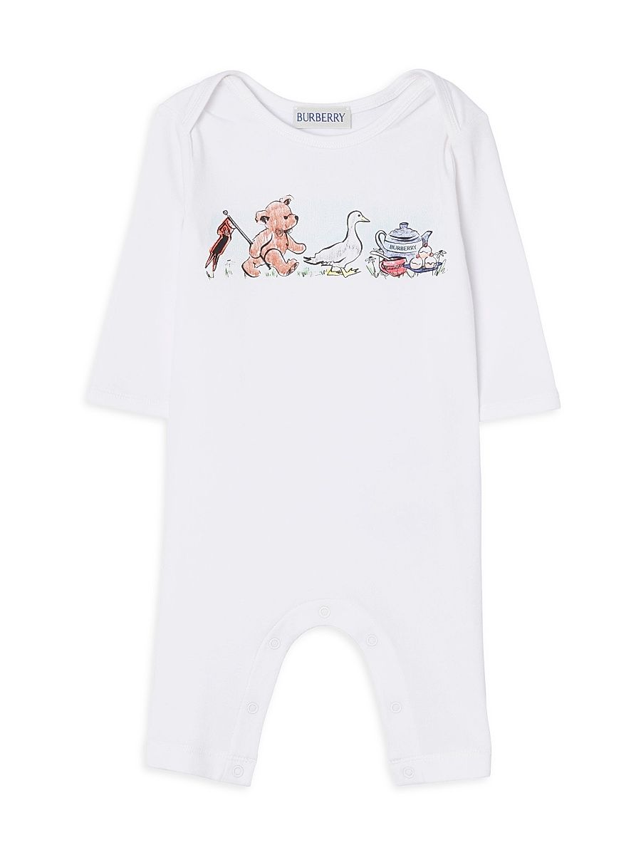 Baby's Thomas Bear Cotton Coveralls - White - Size 9 Months