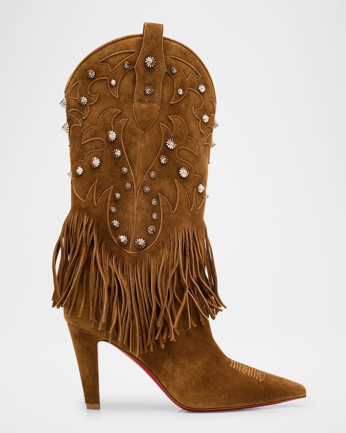85mm Santia Suede Fringe Booties
