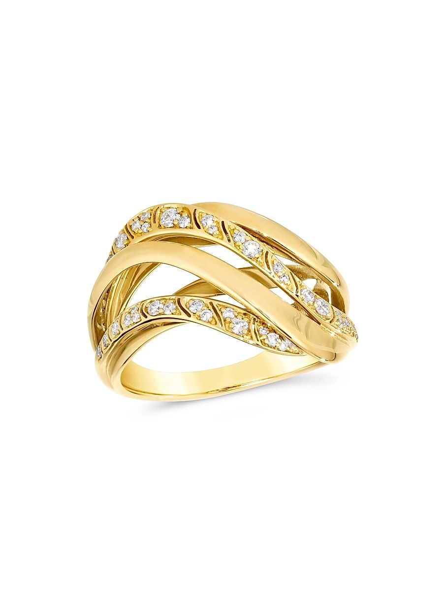 Women's Dunas 18K Yellow Gold & 0.25 TCW Diamond Ring - Yellow Gold - Size 7