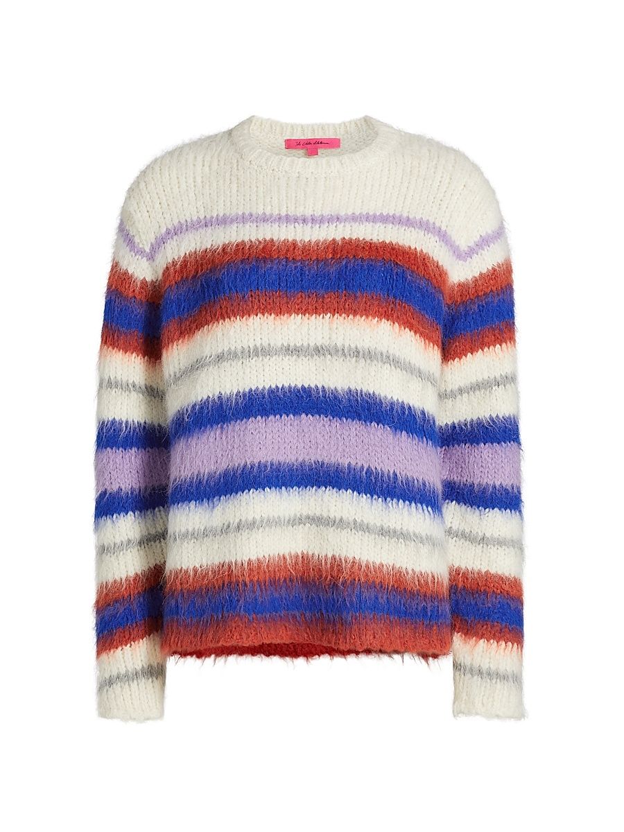 Women's Thistle Vineyard Striped Alpaca-Blend Sweater - Size Medium
