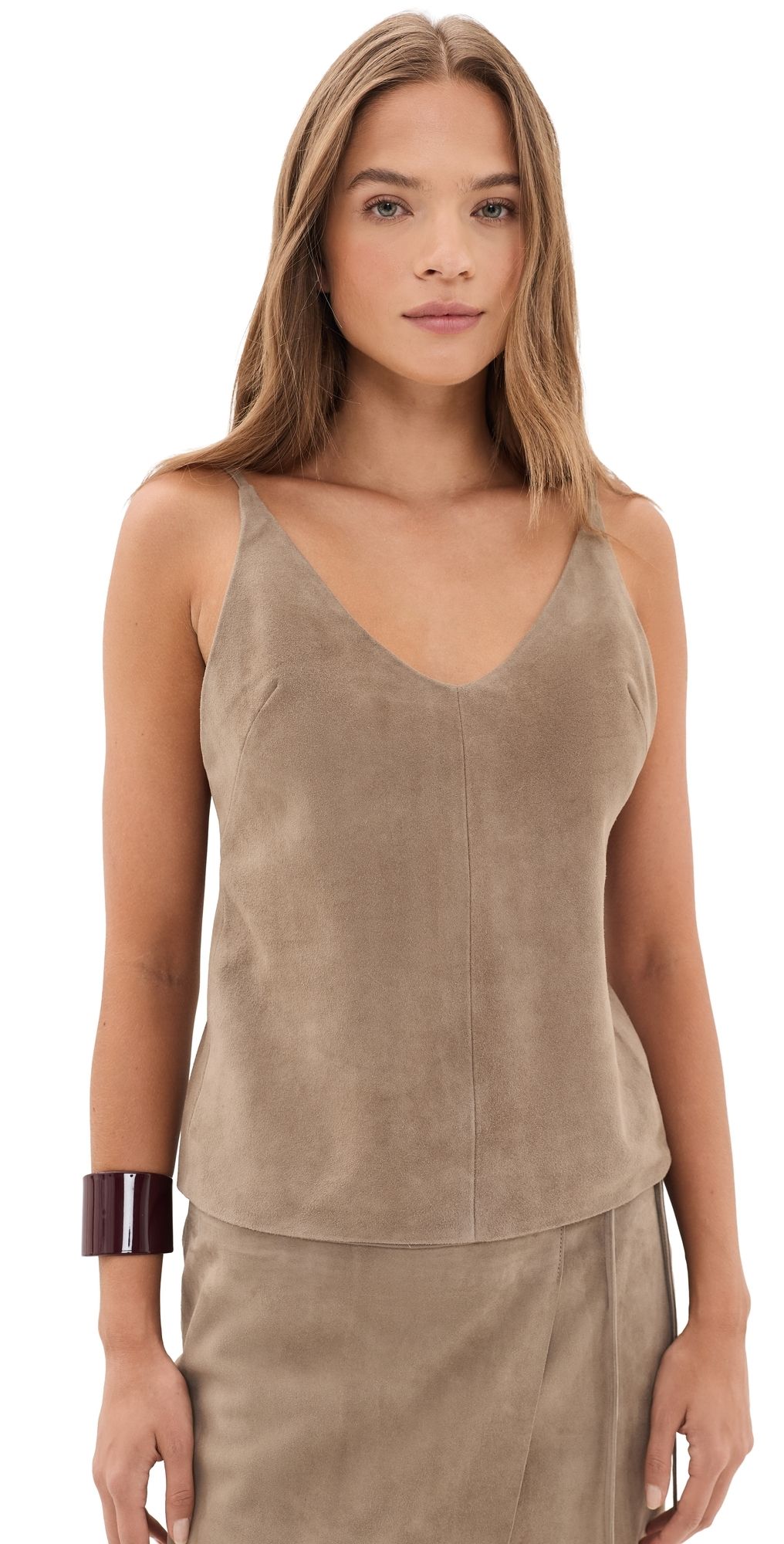 St. Agni Suede Low Back Tie Top Earth L