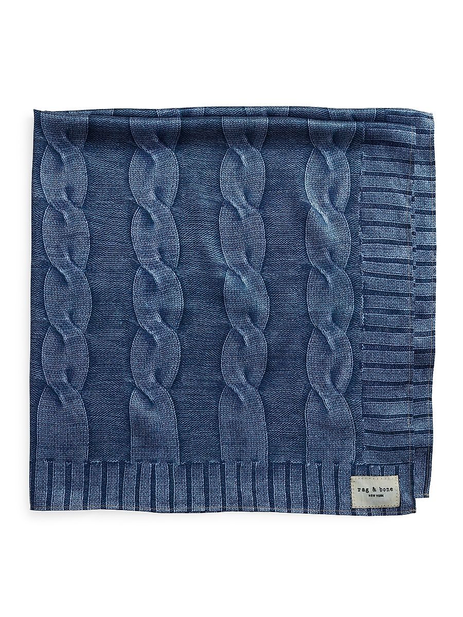 Women's Miramar Printed Silk Scarf - Indigo