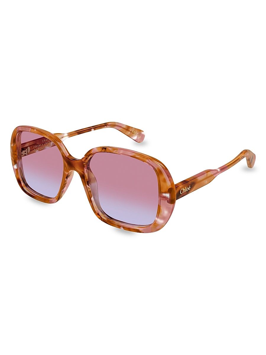 Women's Gayia 55MM Square Sunglasses - Havana