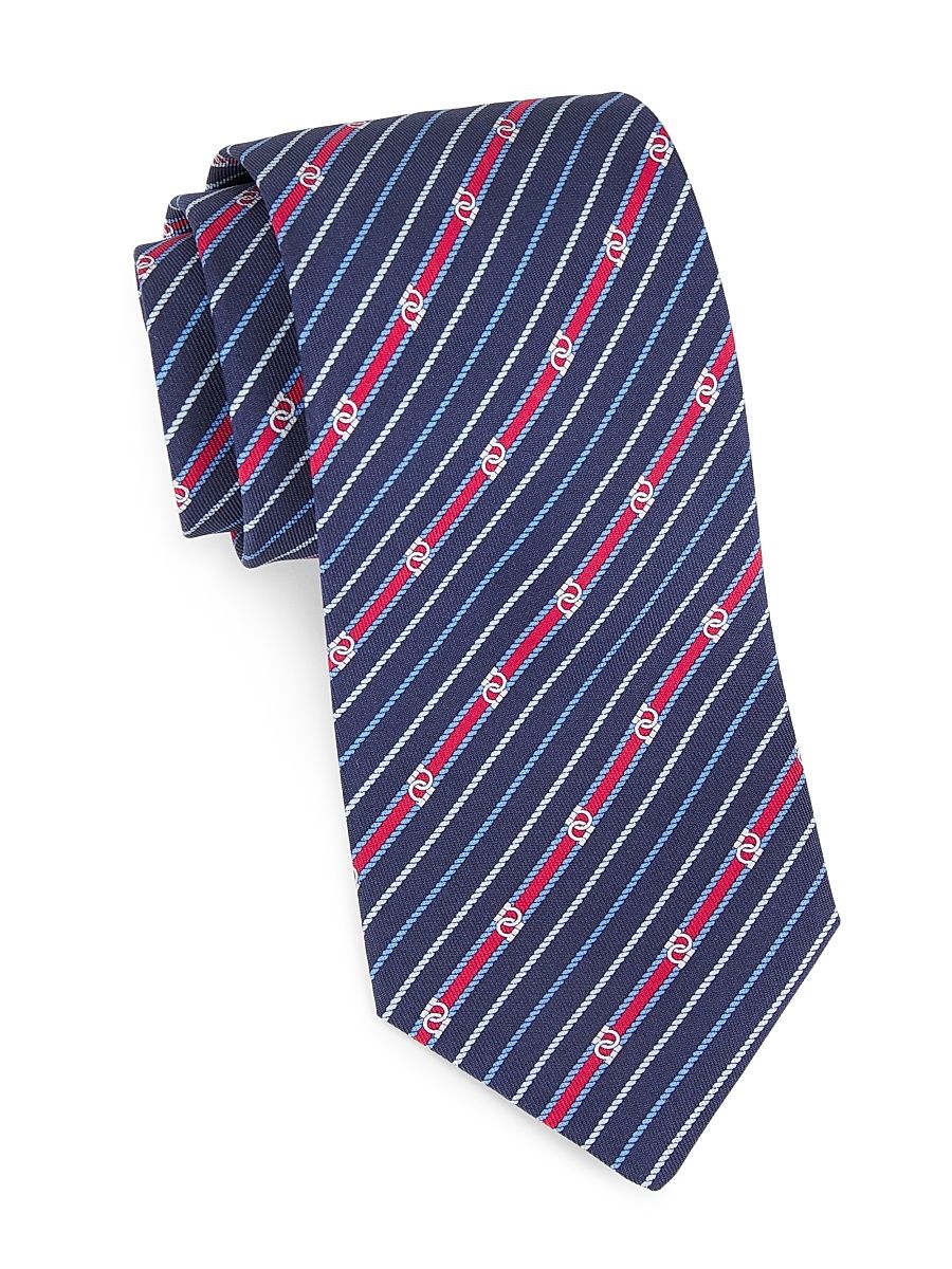 Men's Treccia Silk Tie - Navy