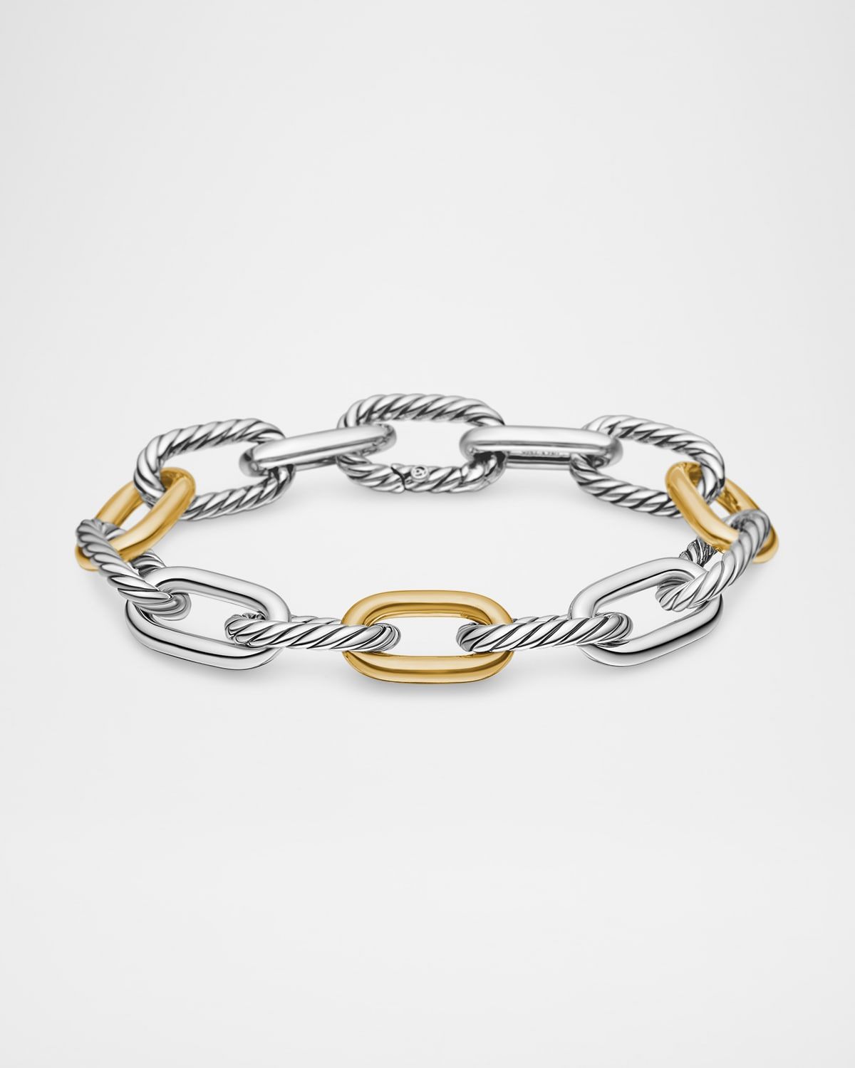 DY Madison Chain Bracelet in Silver with 18K Gold, 11mm