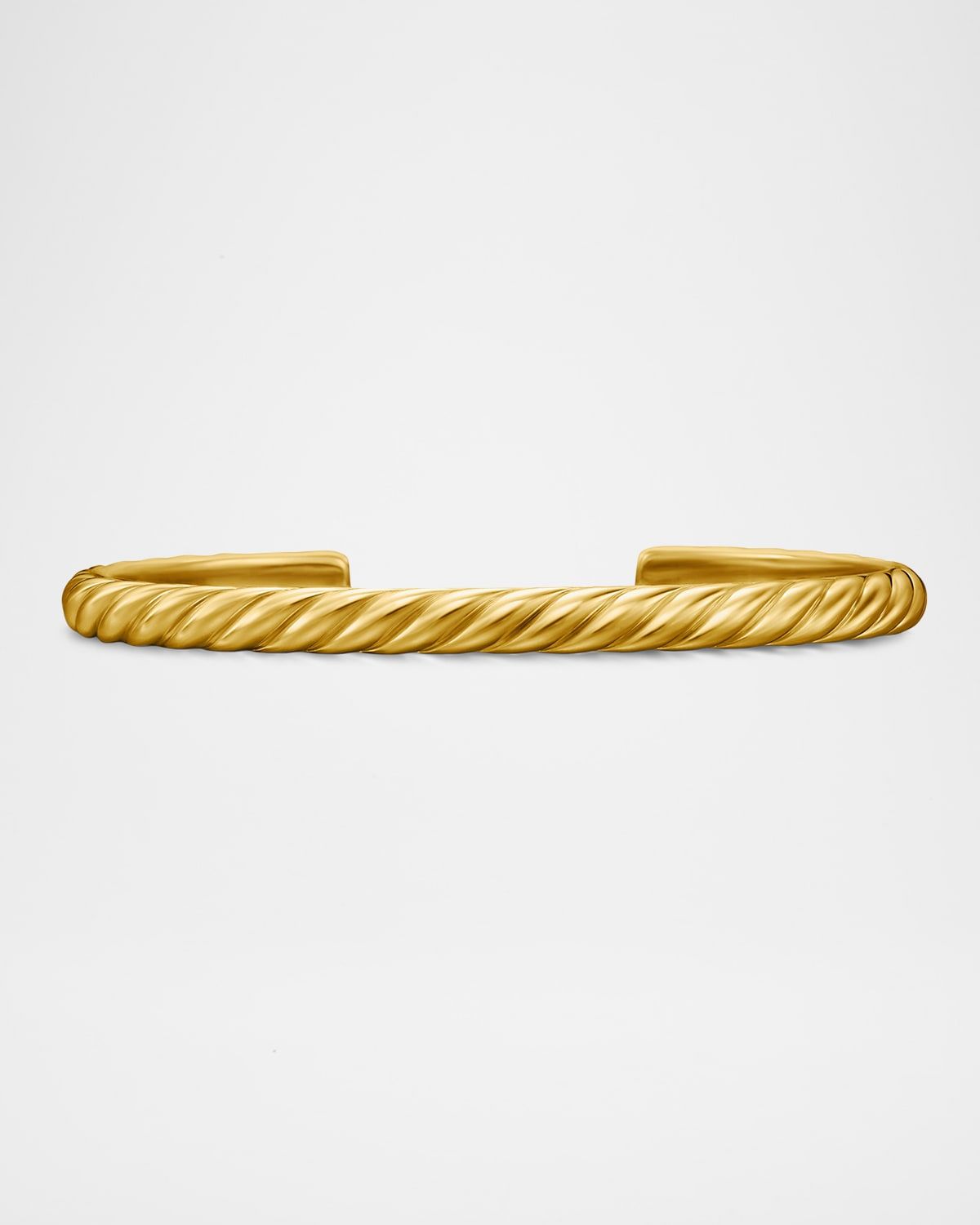 Men & apos;s Sculpted Cable Cuff Bracelet in 18K Gold, 5.5mm