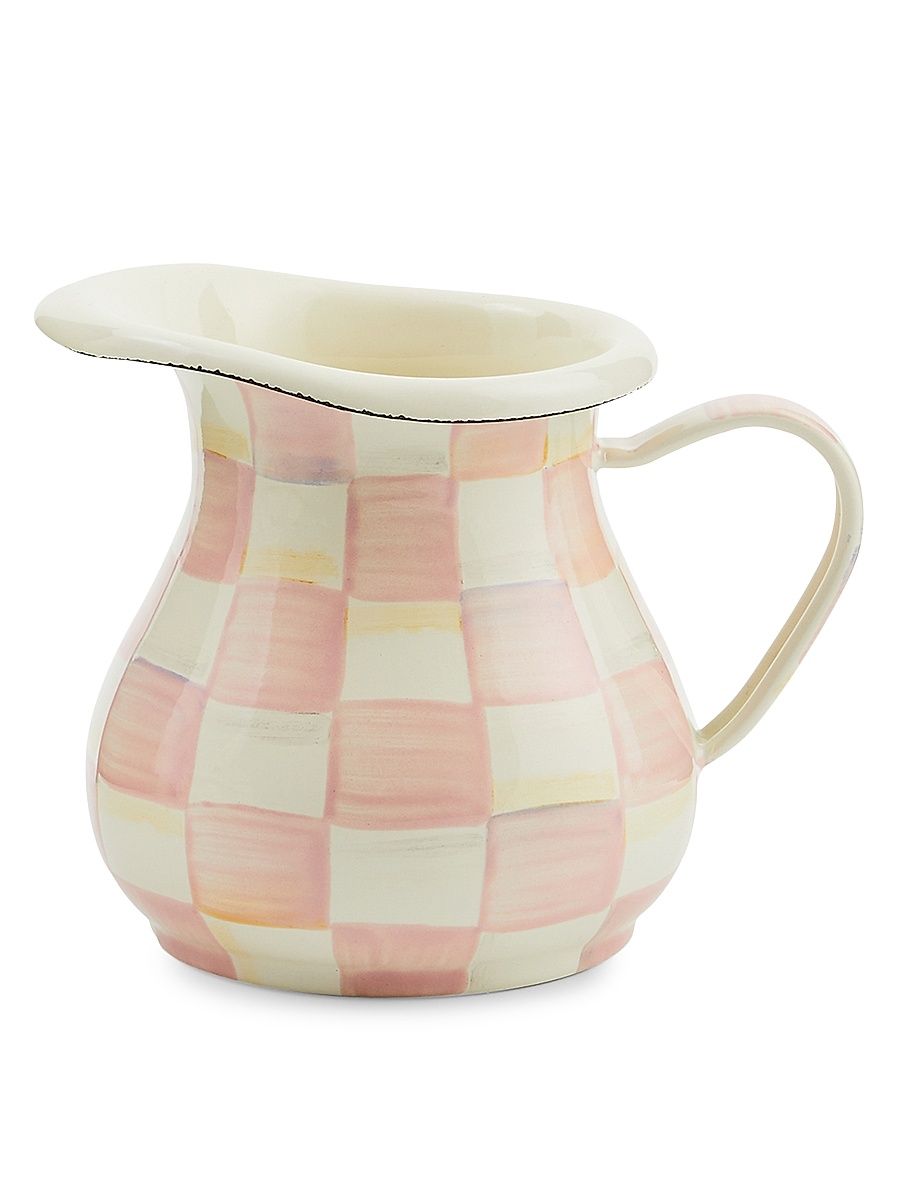 Rosy Check Enamel Creamer