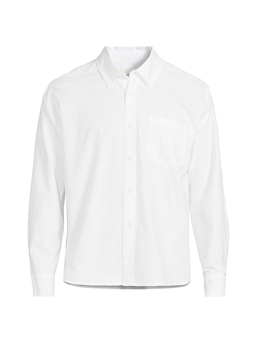 Men's Resonance Oxford Cotton Button-Front Shirt - White - Size XXL