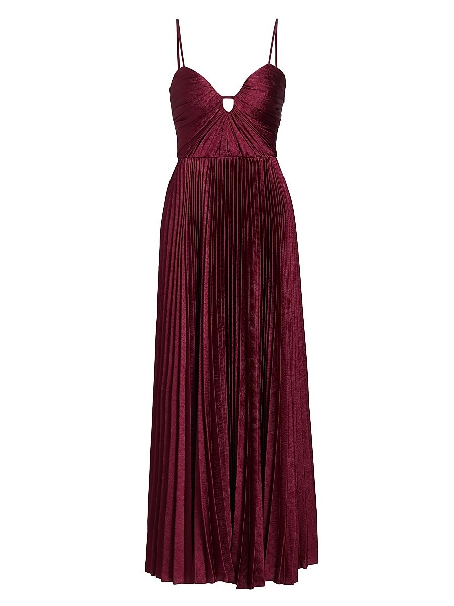 Women's Suzette Satin Maxi Dress - Bordeaux - Size 12
