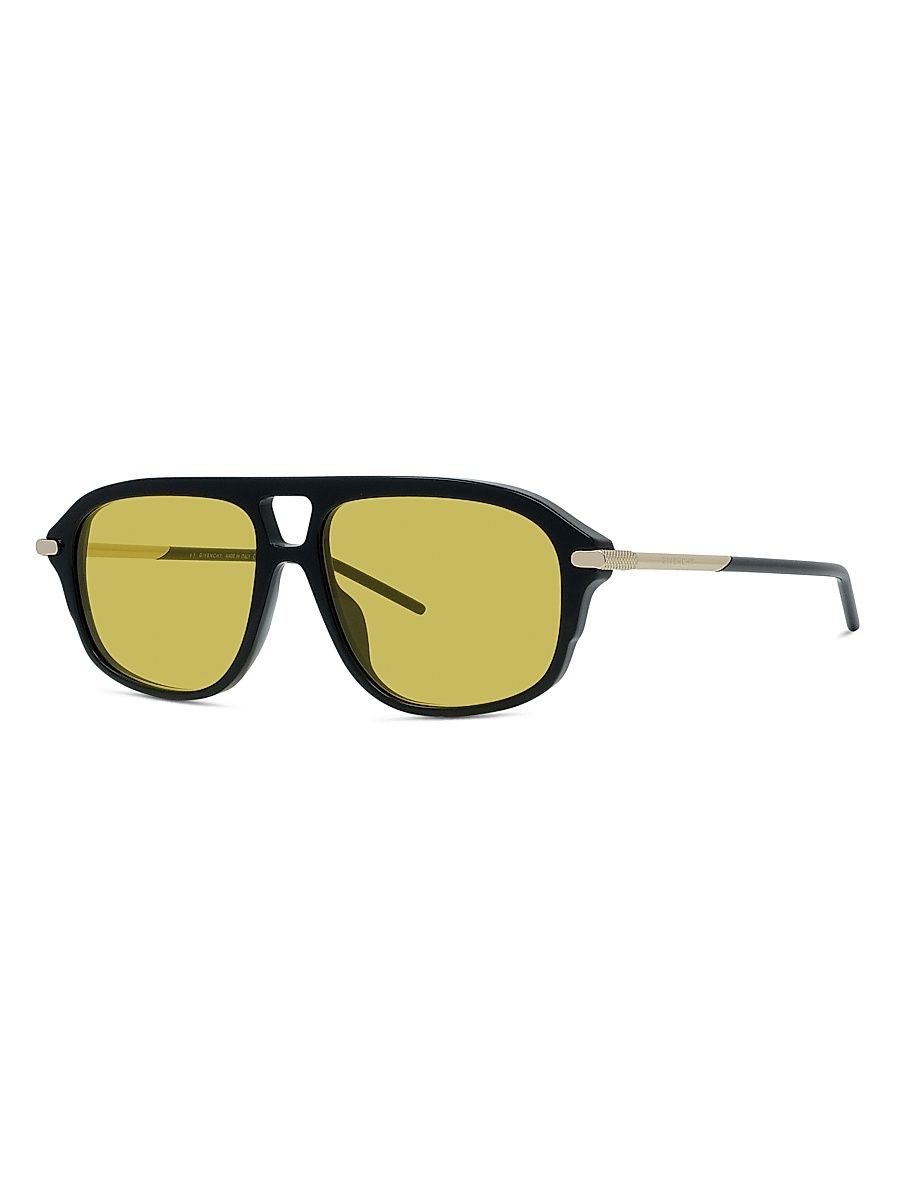 Men's GV One 57MM Aviator Sunglasses - Havana Black