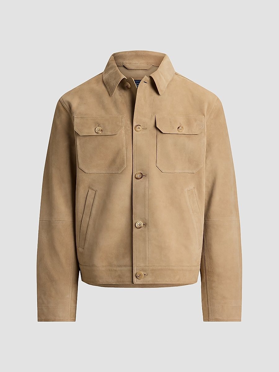 Men's Ashdale Suede Jacket - Cafe Tan Suede - Size XXL