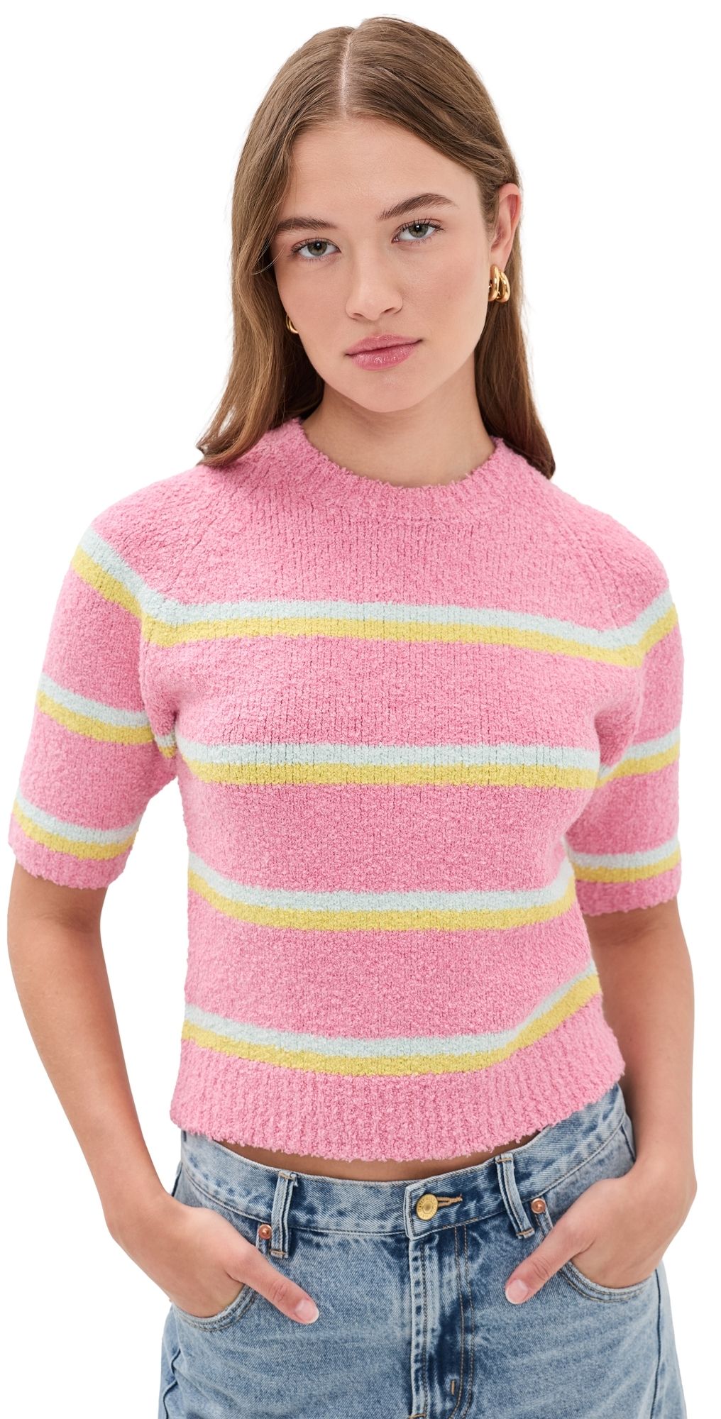 ROUCHA Scobel Fluffy Sweater Pink Sky S