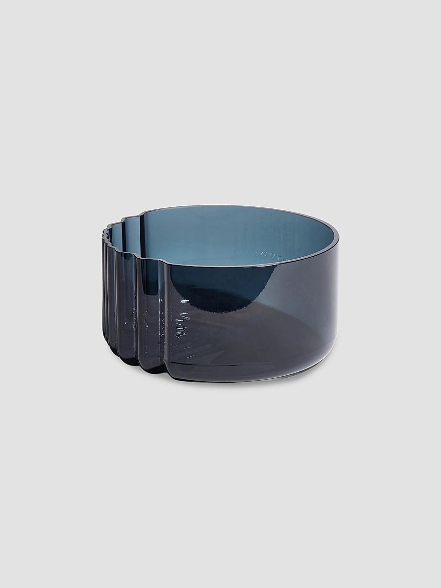 Zaha Hadid Design Pulse Glass Bowl - Dark Blue