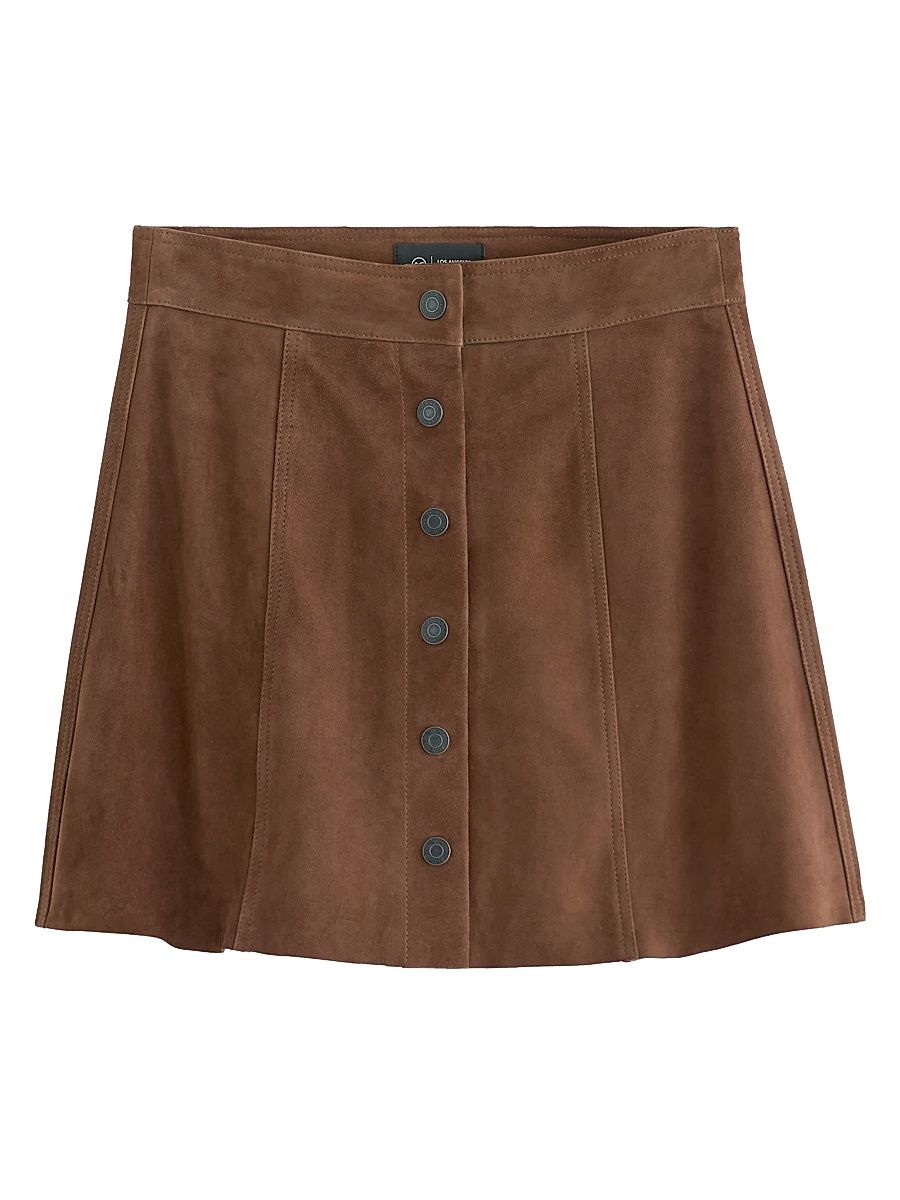 Women's Evie Suede Miniskirt - Toffee - Size 31
