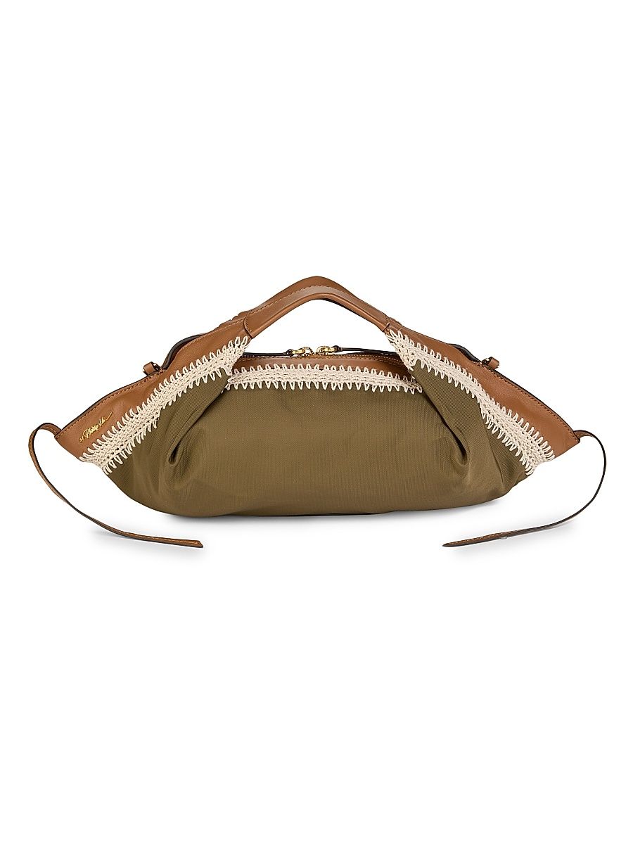 Women's Luna Mini Contrast-Stitch Crossbody Bag - Mushroom