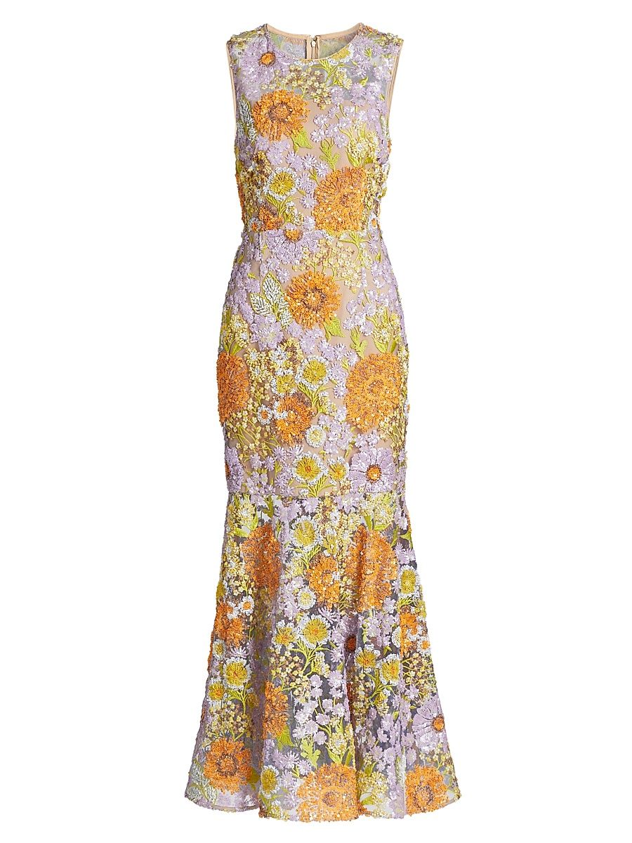 Women's Anna Floral Embellished Gown - Size 10