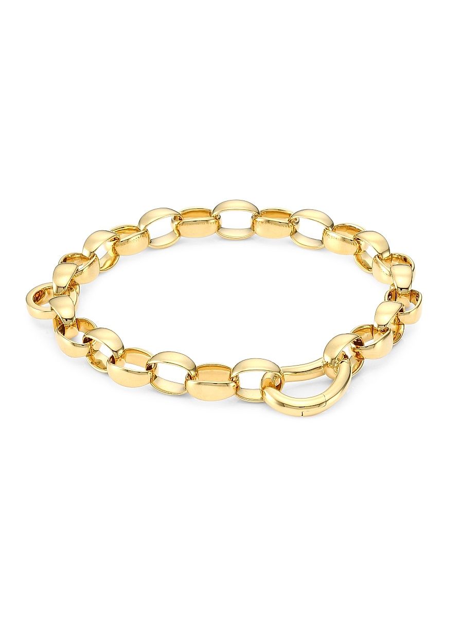 Women's 18K Yellow Gold Small Drop-Clasp Bracelet - Yellow Gold