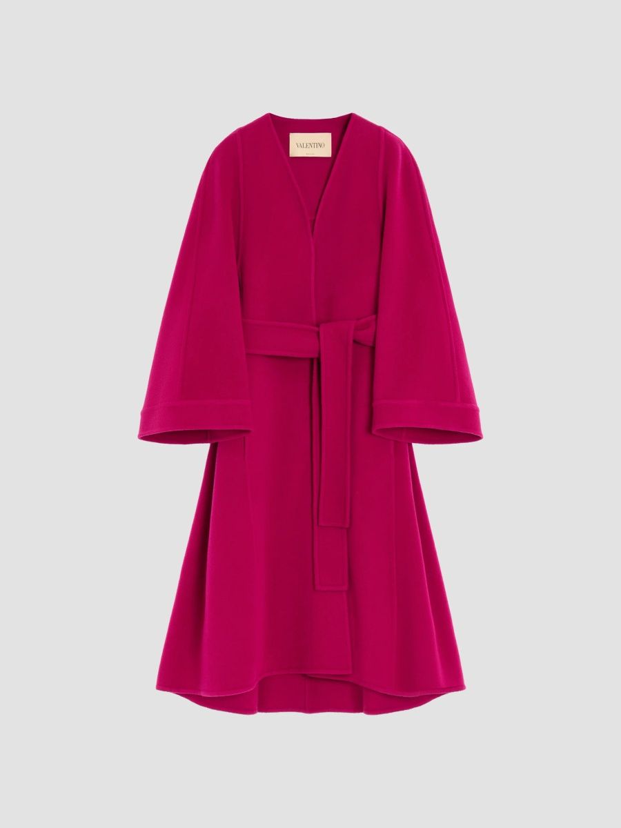 Valentino Women's Soft Drap Coat - Raspberry - Size 6