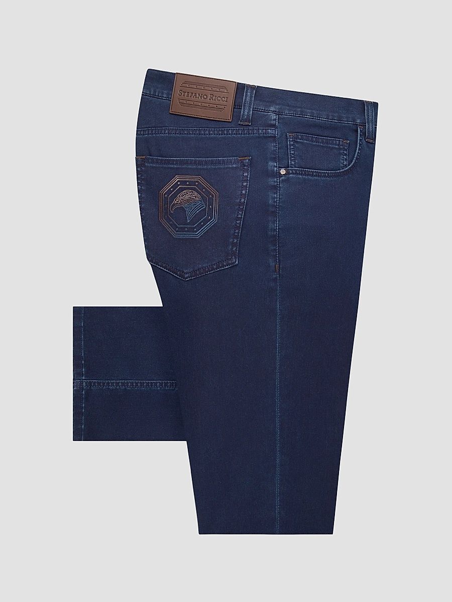 Stefano Ricci Men's Cotton Blend Tapered Jeans - Blue - Size 31