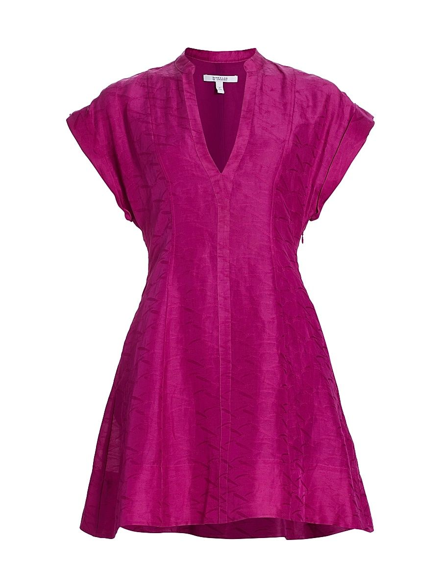 Women's Christina Short-Sleeve Minidress - Hibiscus - Size 2