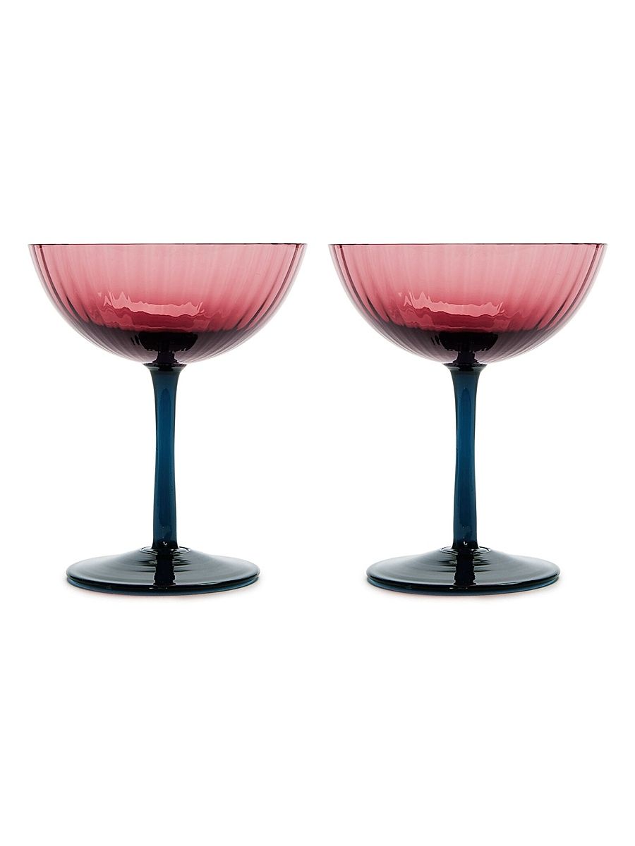 Champagne Coupe Set Of 2 - Purple