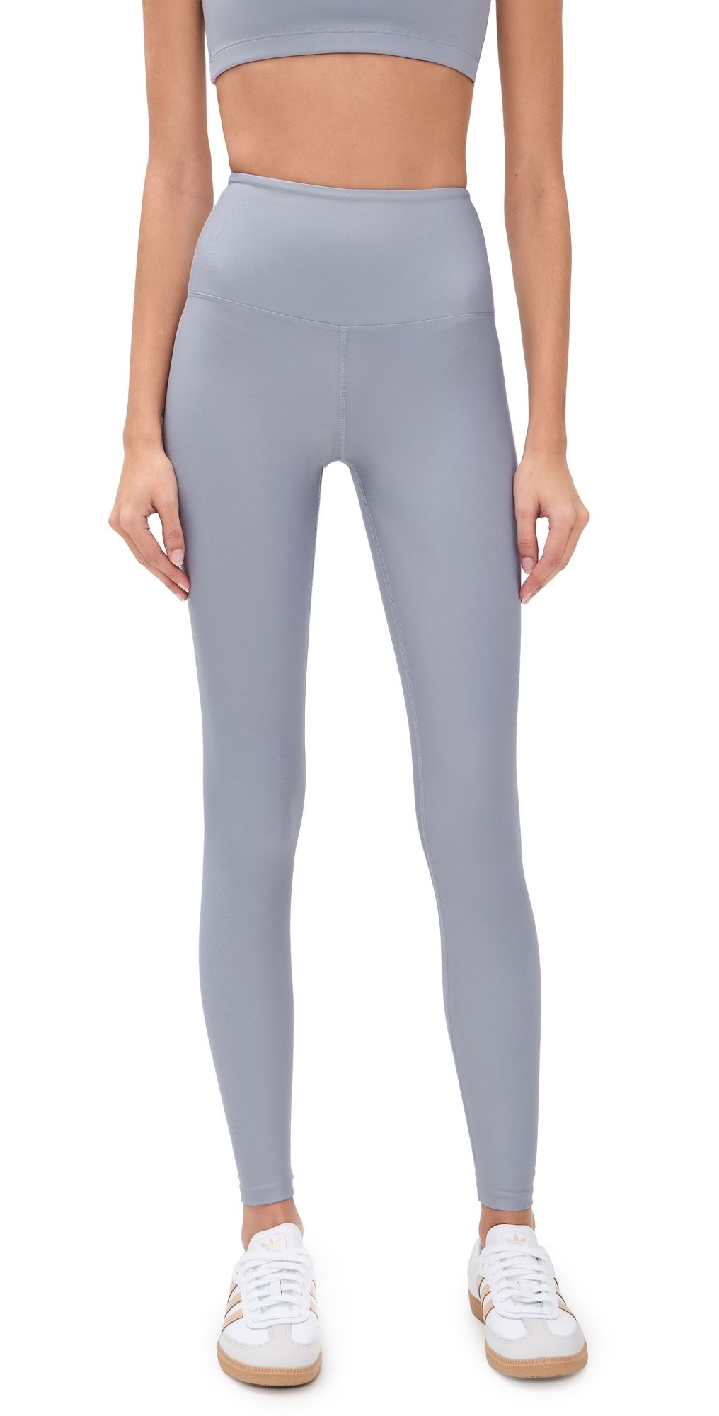 Year of Ours Recycled High Rise Ankle Leggings Lilac/Grey L